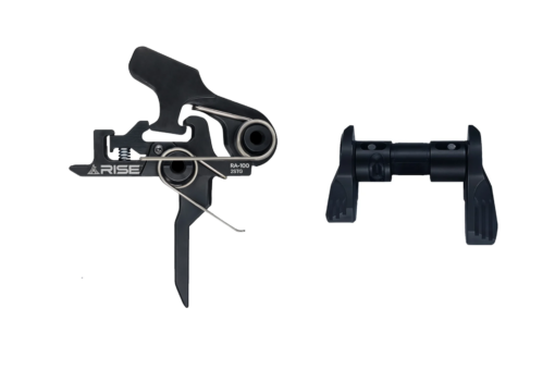 Rise Armament RA-100 Flat Two-Stage Trigger & RA-6423 Black Ambi Safety Selector - AR15 Discounts