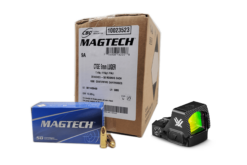 Vortex Defender-ST Micro Red Dot + Magtech 9mm 115 Grain FMJ Ammo Handgun Ammo - 1000 Rounds