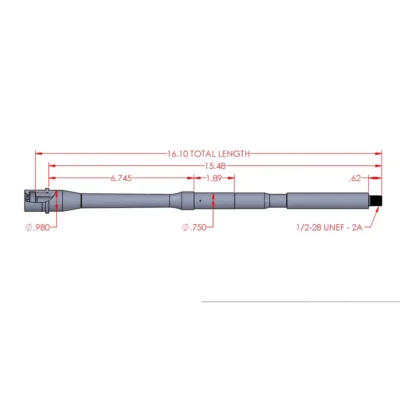 Green Mountain 5.56 AR-15 Barrel  16" M4 Phosphate
