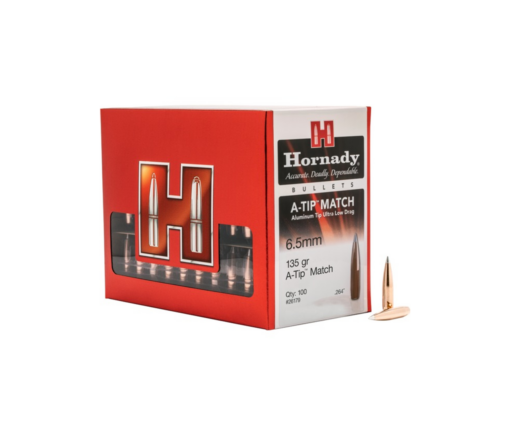 Hornady 6.5MM .264 135 Gr A-Tip Match (1-8.5") Bullets 500Ct - Hornady