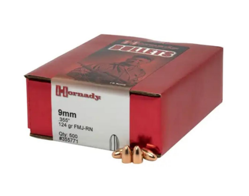 Hornady 9MM .355 124 Gr Fmj-Rn Bullets 500Ct - AR15 Discounts