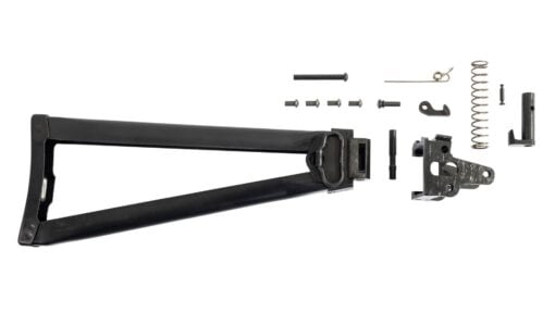 MSR Left-side folding metal buttstock for stamped receiver w/ attaching hardware & rear block 5.5mm - AR15 Discounts