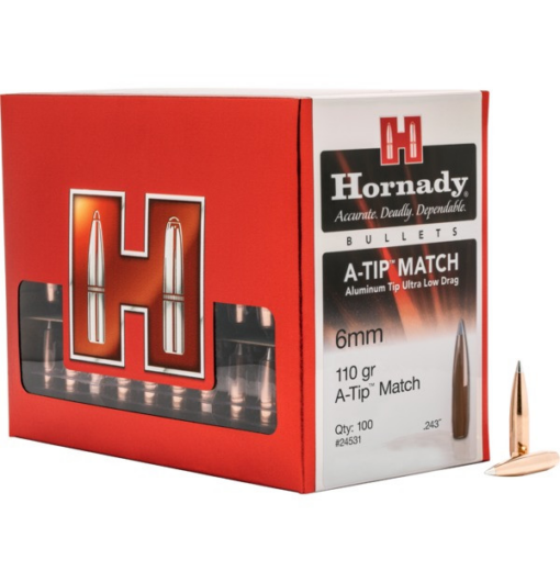 Hornady 6MM .243 110 Gr A-Tip Match (1-7.7") Bullets 100Ct - AR15 Discounts