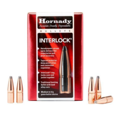Hornady 30 Cal .308 220 Gr Rn Interlock Bullets 100Ct