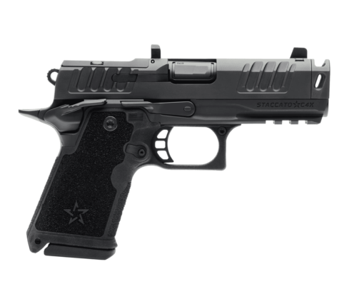 Staccato HD C4X Premium Package 9mm 4" Semi-Auto CA Compliant Compensated Pistol - Black - With Trijicon SRO 2.5 MOA RED DOT - AR15 Discounts