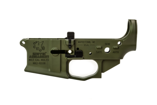 Griffin Armament MK2 AR-15 Ambidextrous Stripped Lower Receiver - Warhawk Green - AR15 Discounts