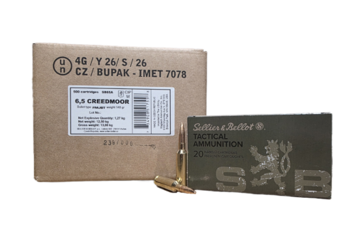 AR15 Discounts Sellier & Bellot SB65A 6.5 Creedmoor 140 gr Full Metal Jacket Boat-Tail (FMJBT) Rifle Ammo - 500rd Case - $399.00 at AR15 Discounts