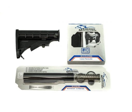 Anderson Mil-Spec Lower Build Kit - Stainless (Black) - 