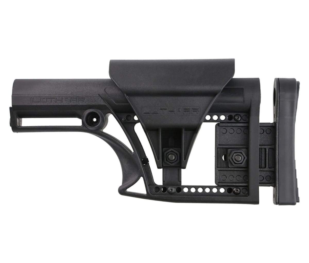 Luth-AR MBA-1 Fixed Stock for AR-15 & AR-10 Rifle Length A2/A1 Buffer Tube - Black