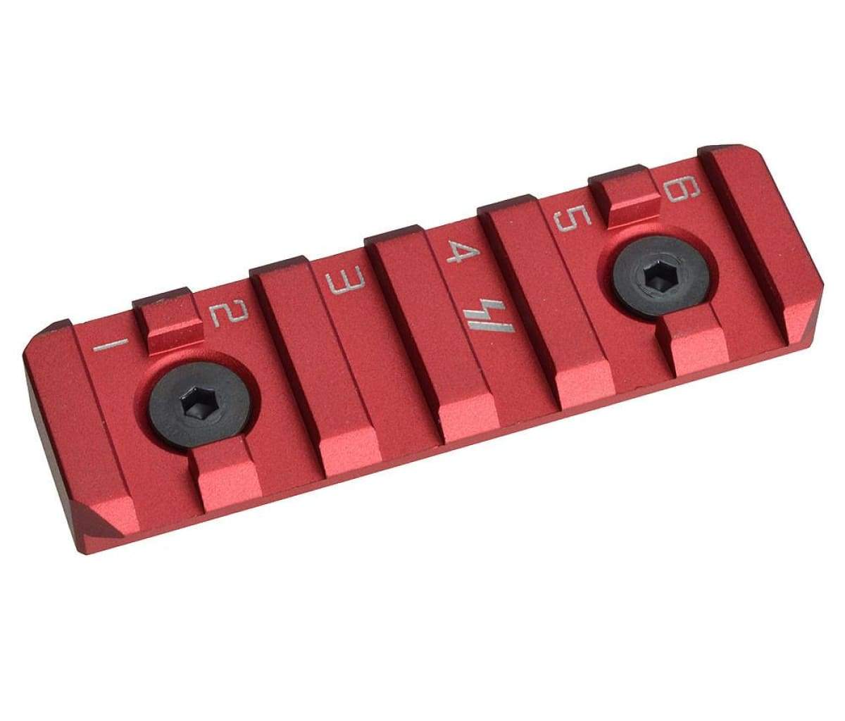Strike Industries LINK 6-Slot Picatinny Rail Section fit KeyMod & M-LOK Red 